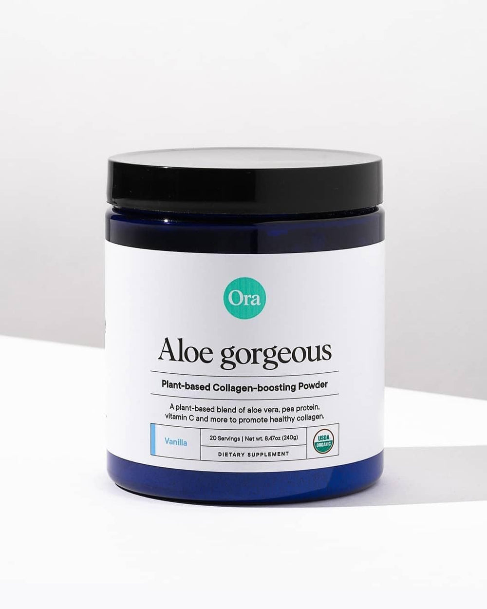 Two adults using vegan collagen powder for skin and nails