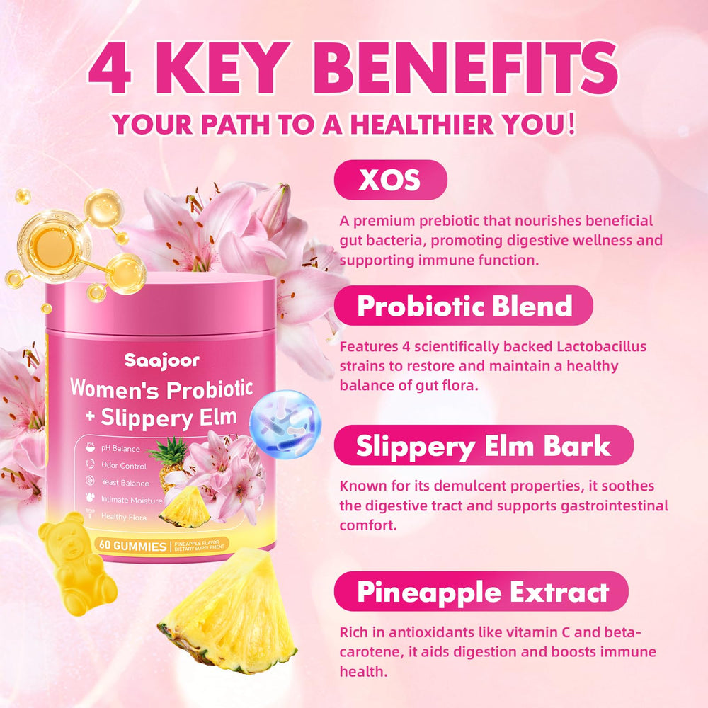 Multiple gummies scattered on a white surface