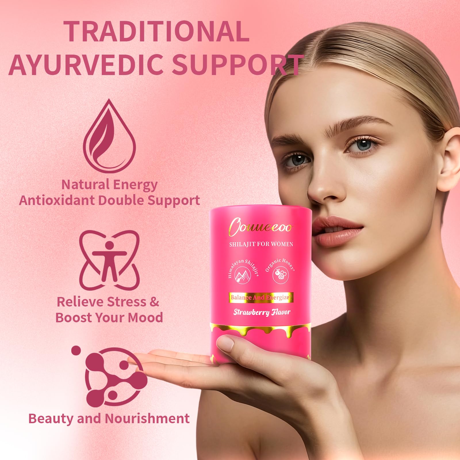 Shilajit Honey Sticks with Strawberry Aroma