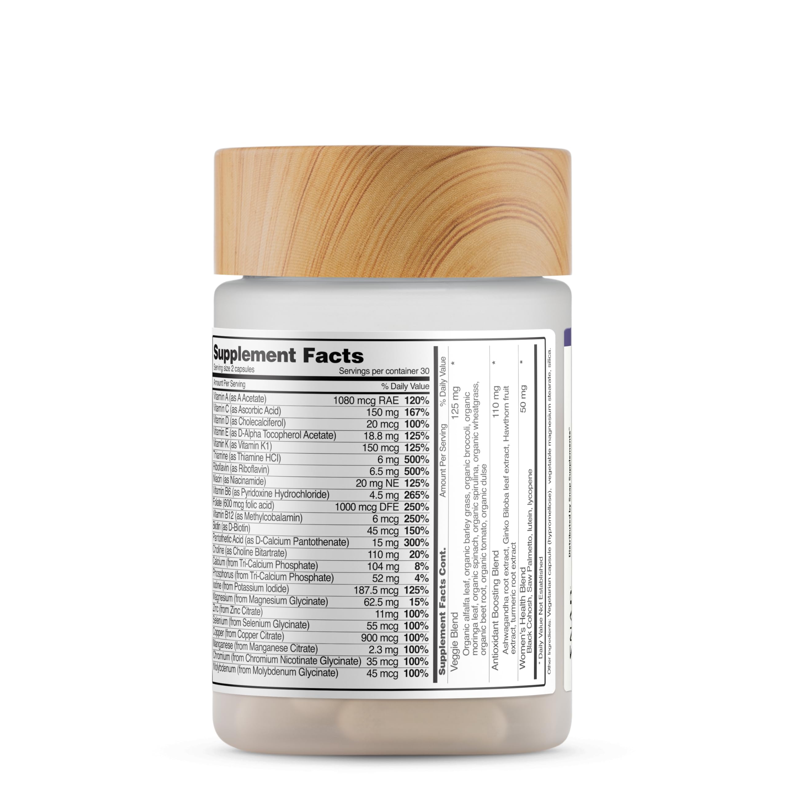 Quality seal indicating purity for Women's Daily Multi Vitamins