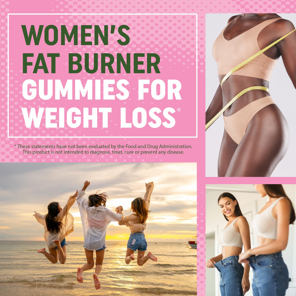 Close-up of green tea ingredient label on fat burner gummies