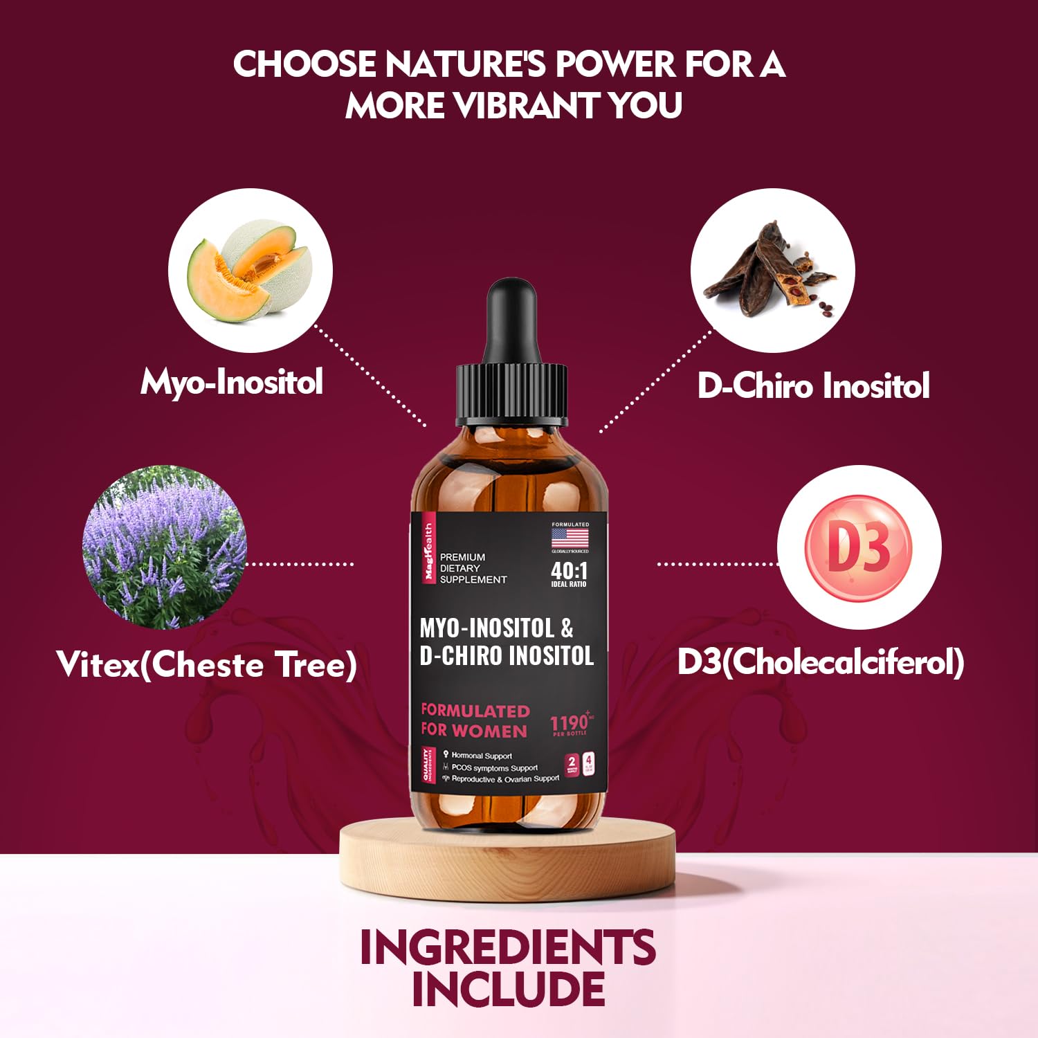 Illustration of women's health and hormonal balance