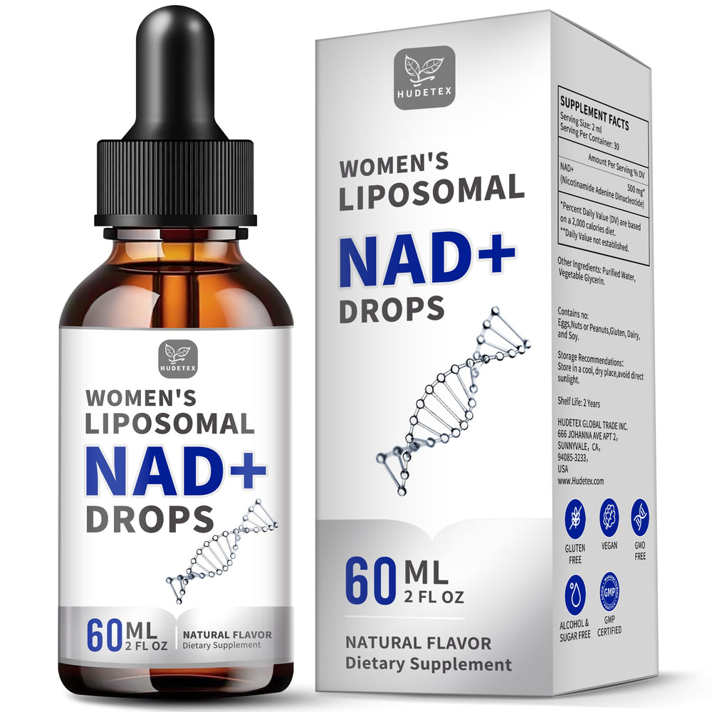 Bottle of Women's NAD Liquid Supplement with 500 mg Liposomal NAD