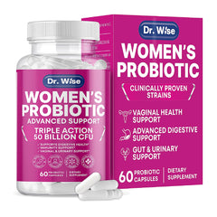 Front label of Women’s Probiotic 50B CFU bottle with 60 capsules
