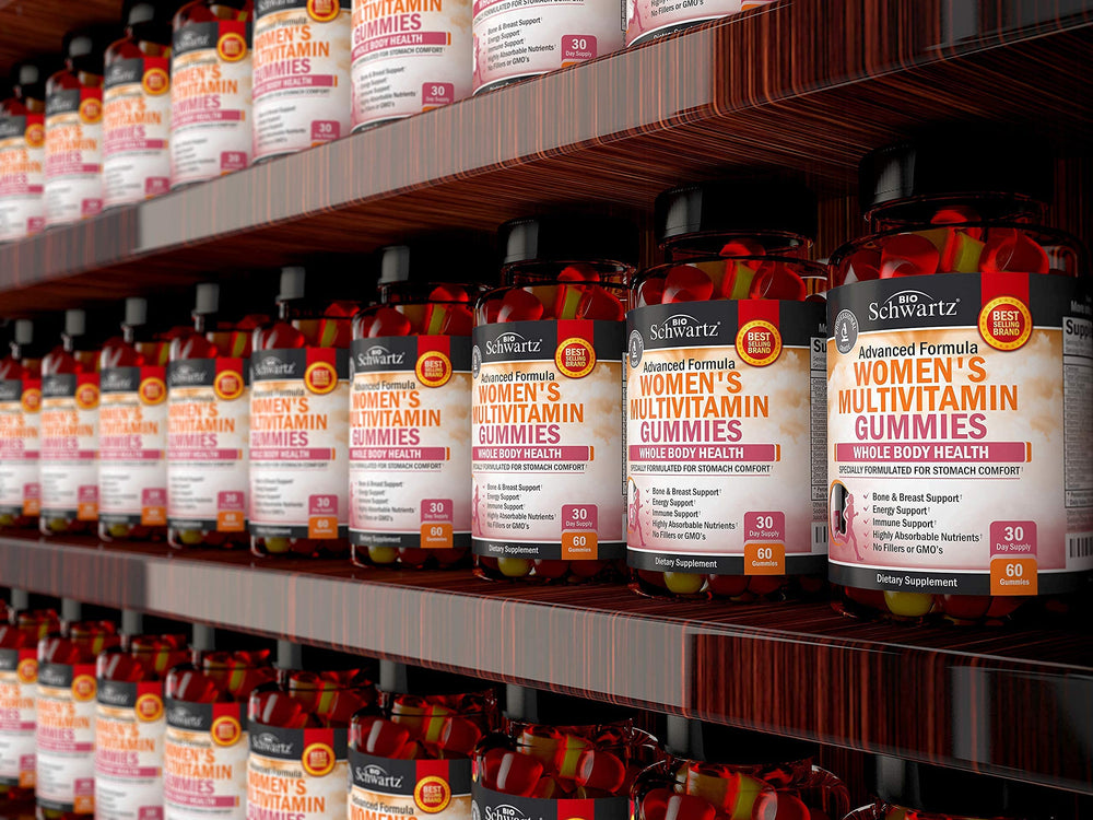 Product bottle and packaging front view