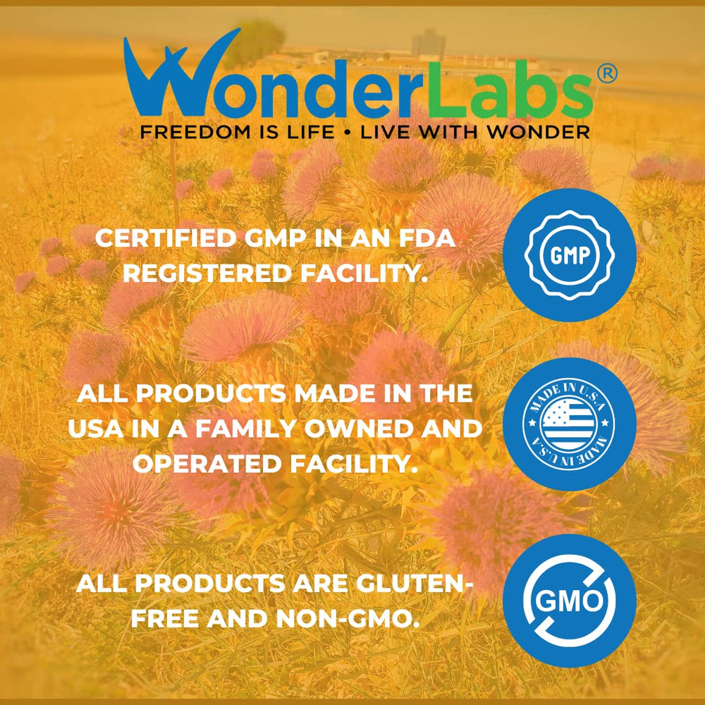 Capsules spilling from Wonder Labs bottle