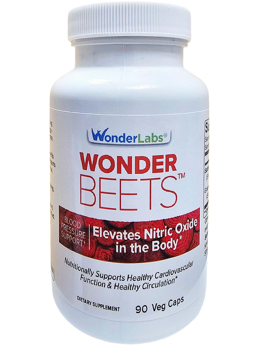 Wonder Laboratories Wonder Beet Root Capsules 1100mg bottle supports circulatory wellness
