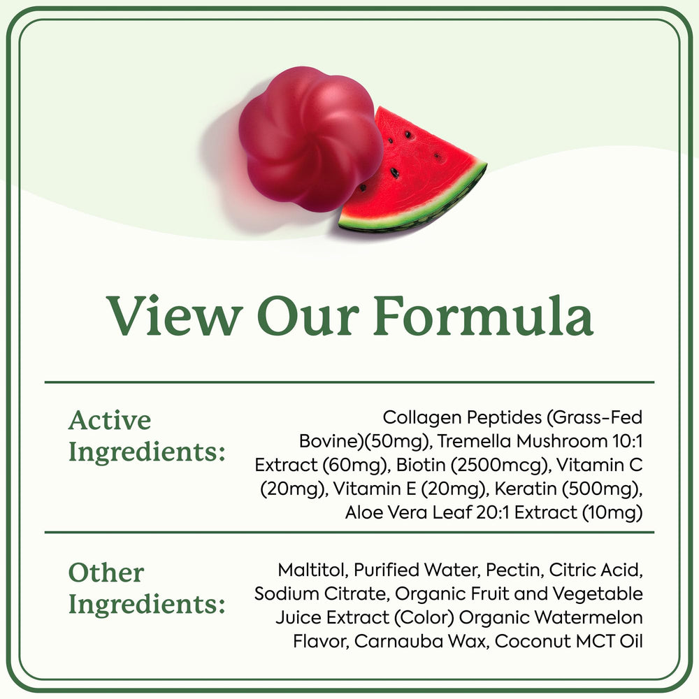 Gummies with emphasis on hair, skin and nails beauty benefits