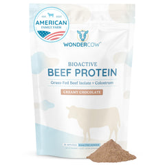 WONDERCOW Beef Protein Isolate bottle highlighting a clean, convenient source for lean muscle support.
