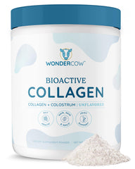 WONDERCOW Collagen Peptides Powder with Bovine Colostrum bottle and scoop