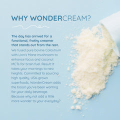 Scoop of WonderCream being added to a cup of coffee