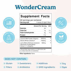 Scoop pouring WonderCream into a cup of coffee