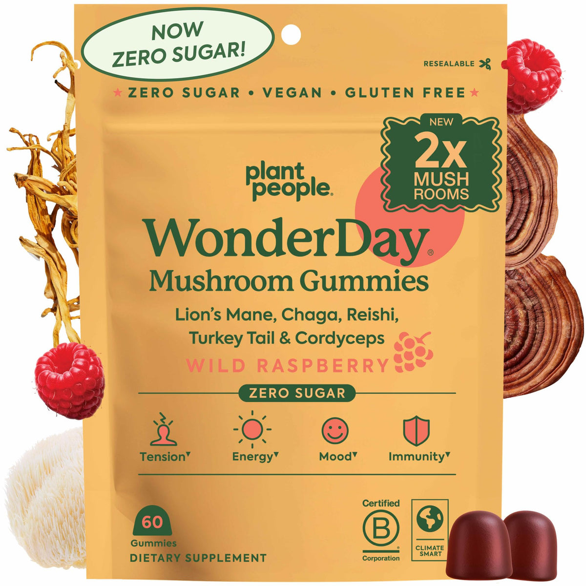 WonderDay Mushroom Gummies bottle – front view