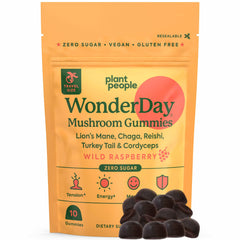 Front view of WonderDay Mushroom Gummies Mini pouch on white background