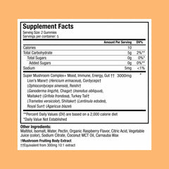 Close-up of WonderDay Mushroom Gummies Mini showing gummy texture