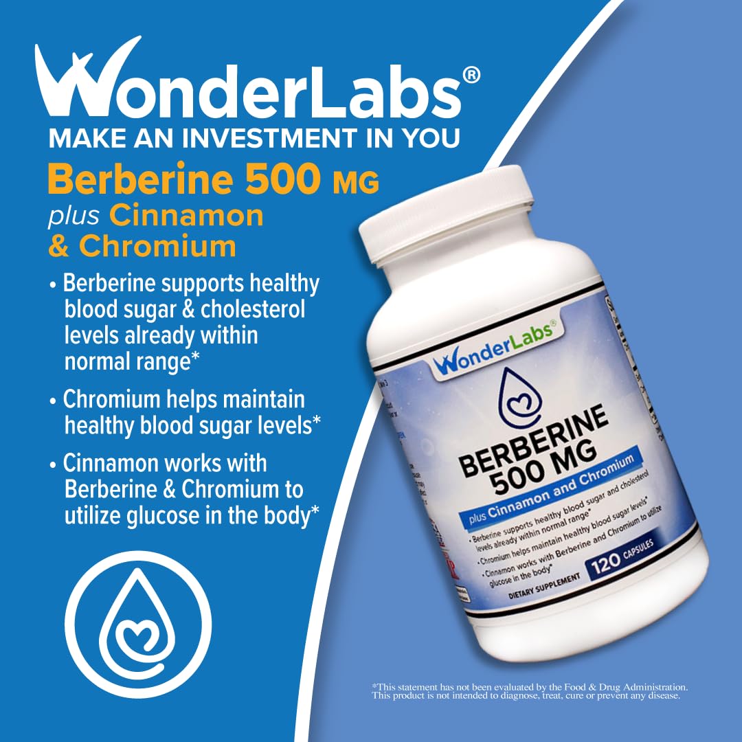 Dosage chart for Wonder Laboratories Berberine HCl 1500mg