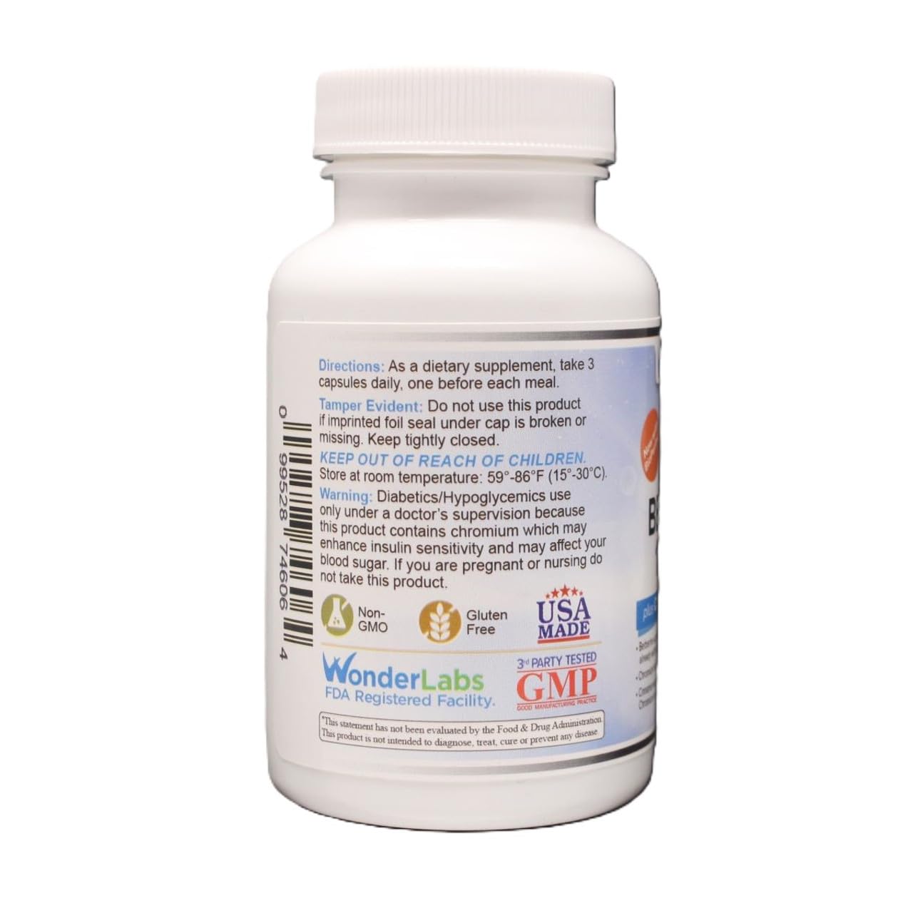 Ingredients: berberine extract, chromium, cinnamon and Bioperine