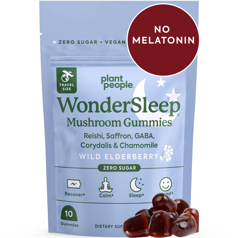 WonderSleep Gummies Mini packaging with Reishi, Saffron and Elderberry flavor