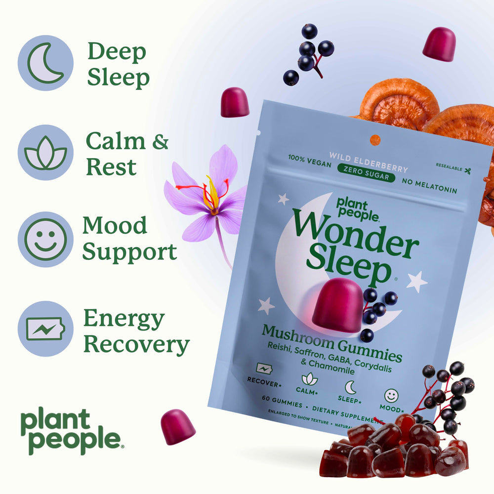 Herbal and mushroom blend including GABA, chamomile and passionflower