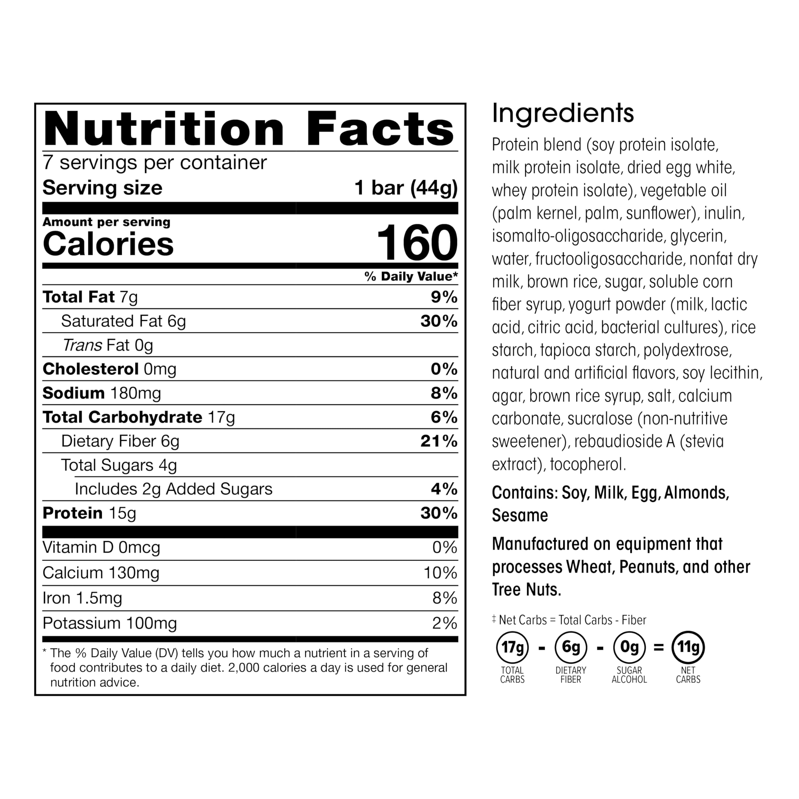 Wonderslim Vanilla Crisp protein bars packaging 7-pack