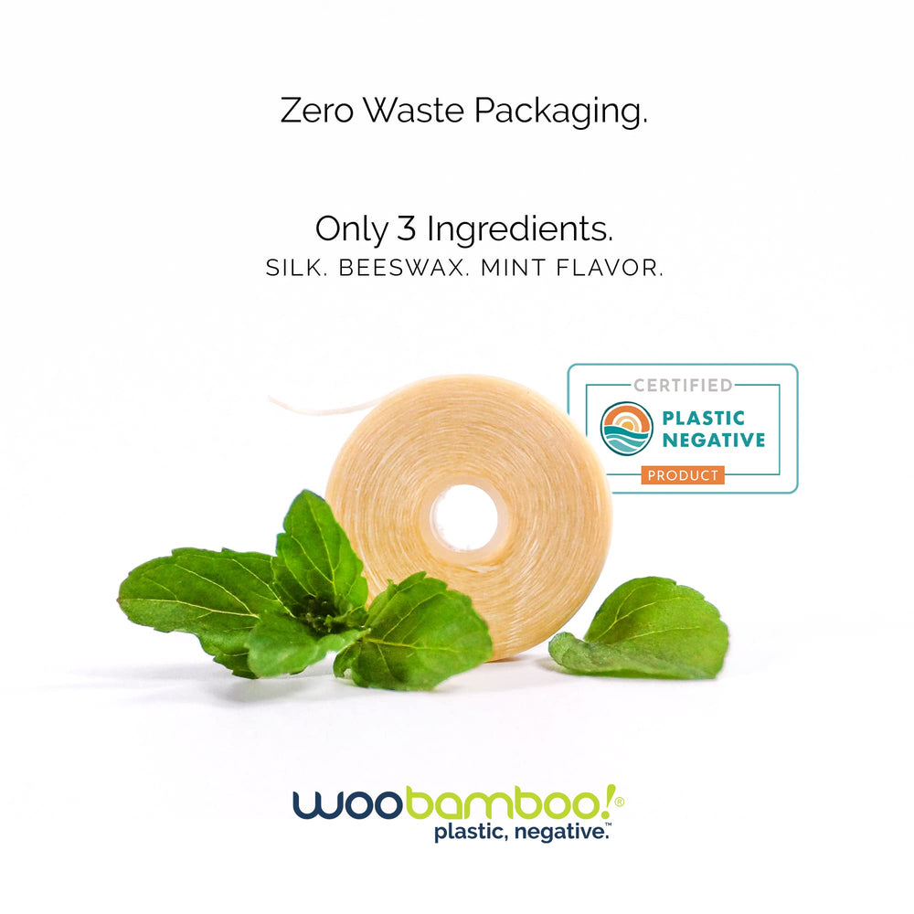 Wood pulp sachet for floss spool