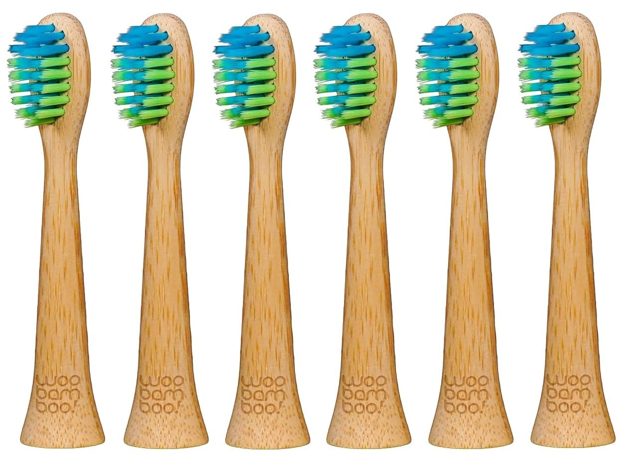 Close-up of soft BPA-free bamboo bristles