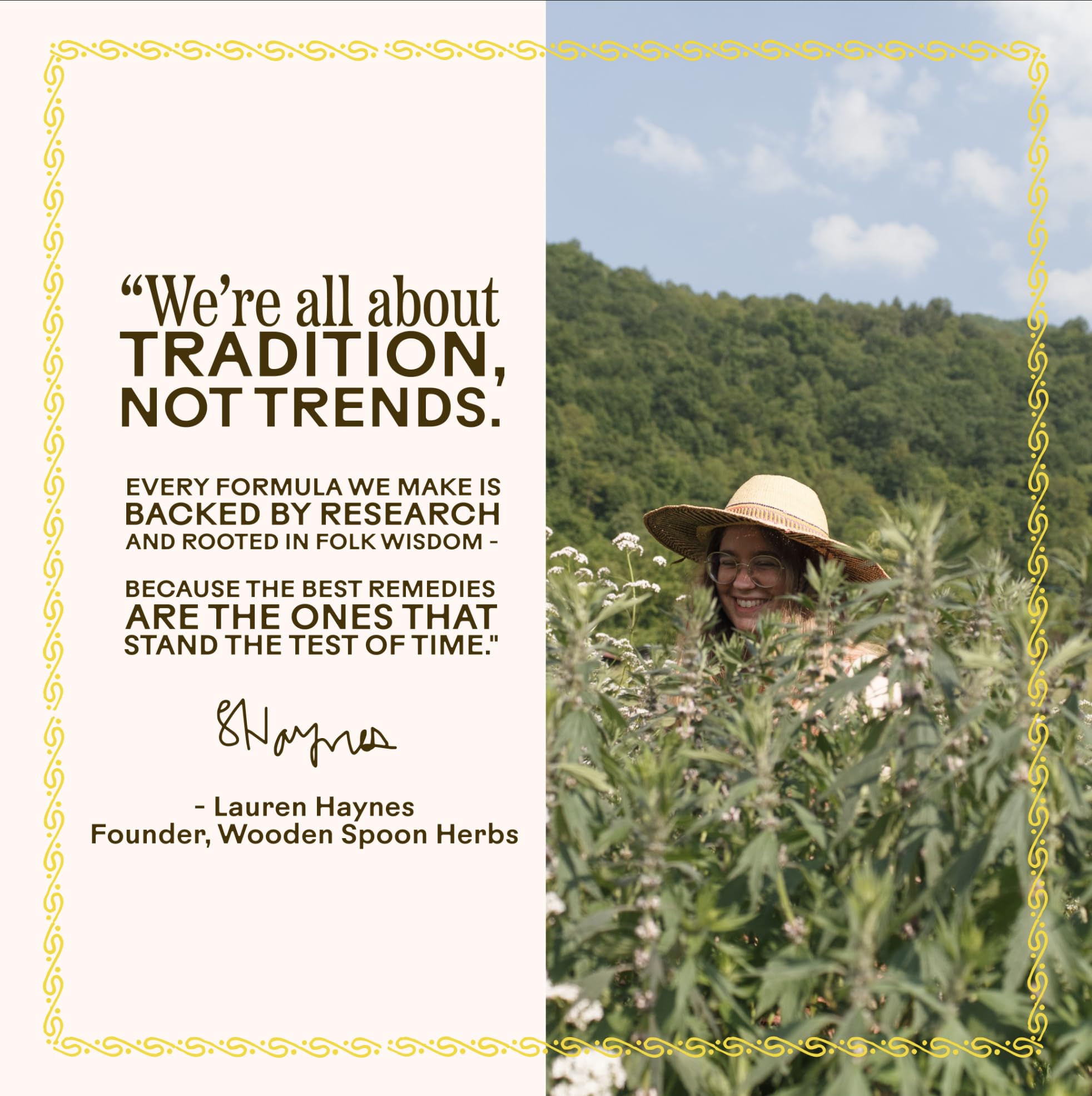 Label detail showing natural organic ingredients
