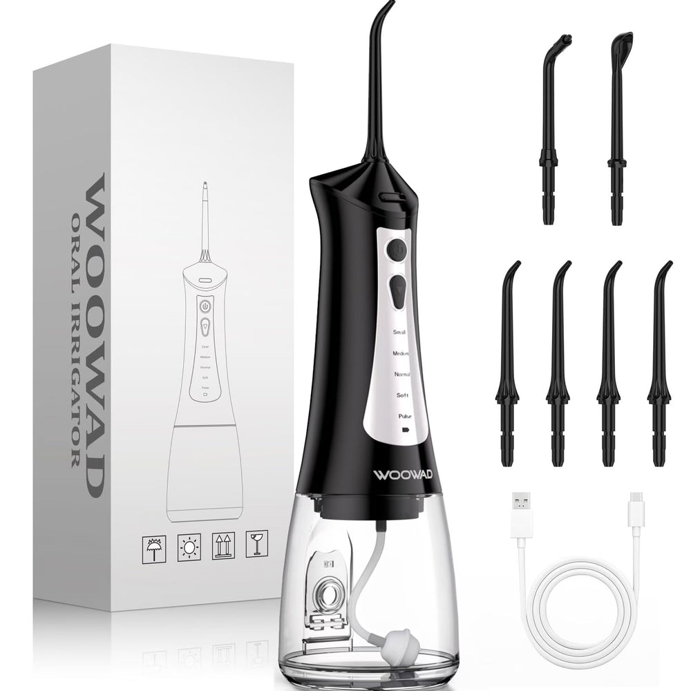 WOOWAD cordless water flosser with 300ml BPA-free tank