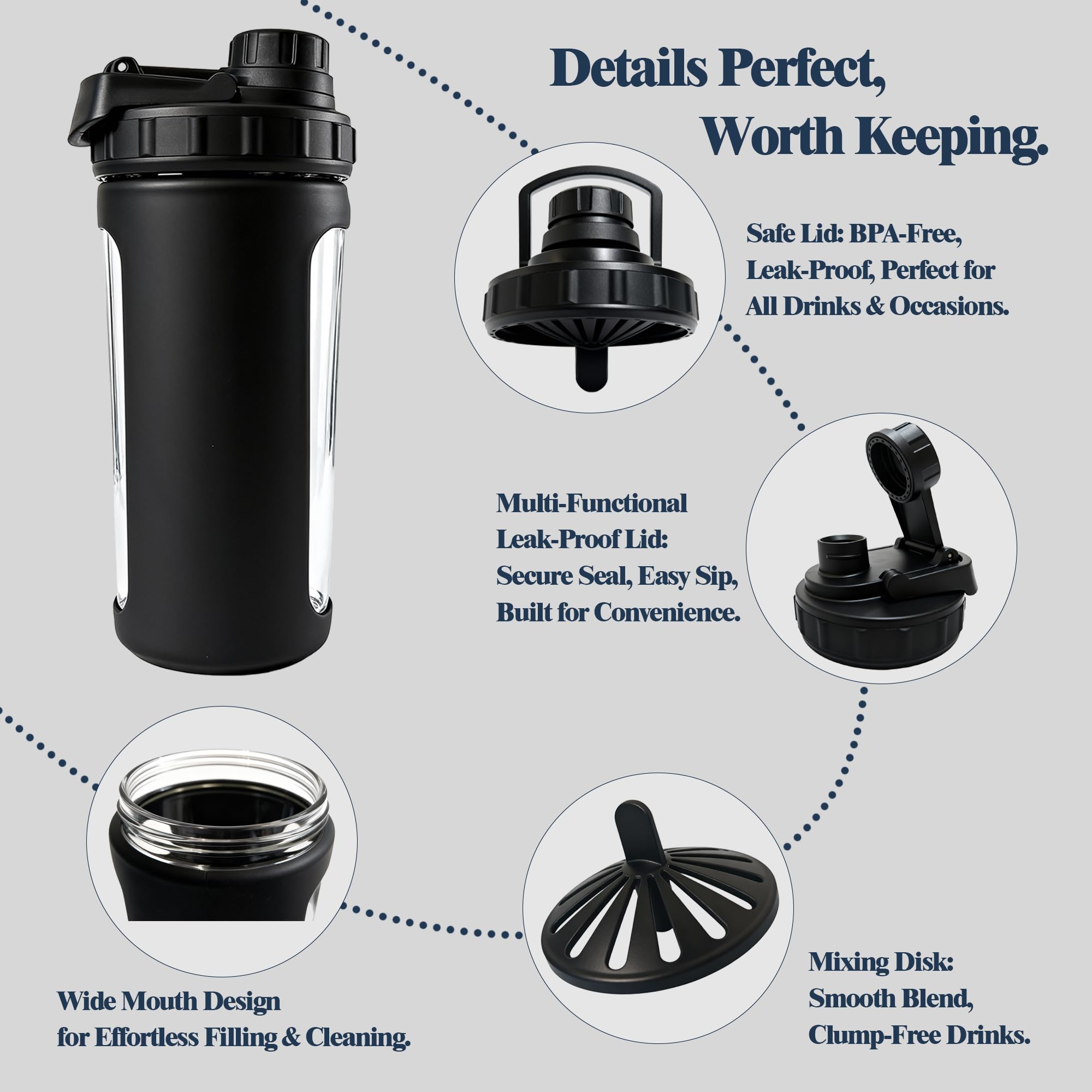 WORKOUT BW BYLWORKOUT removable plastic mixer enables quick blending.