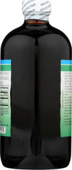 Close-up of World Organic Liquid Chlorophyll Mint label with ingredients