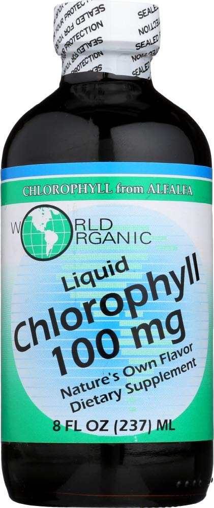 World Organics Chlorophyll Liquid bottle front view