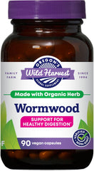 Oregon's Wild Harvest Wormwood Organic Herbal Supplement bottle with 90 vegan capsules