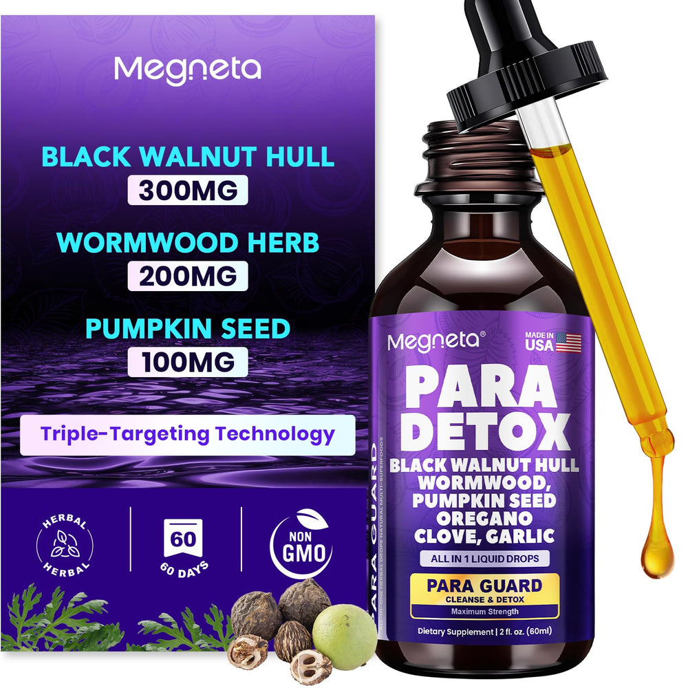 Bottle of High-Potency Wormwood and Black Walnut Drops (300MG) with label