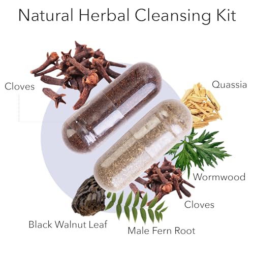 Wormwood detox capsules close-up