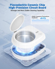 Close-up of Wrklly cleaner front display and buttons