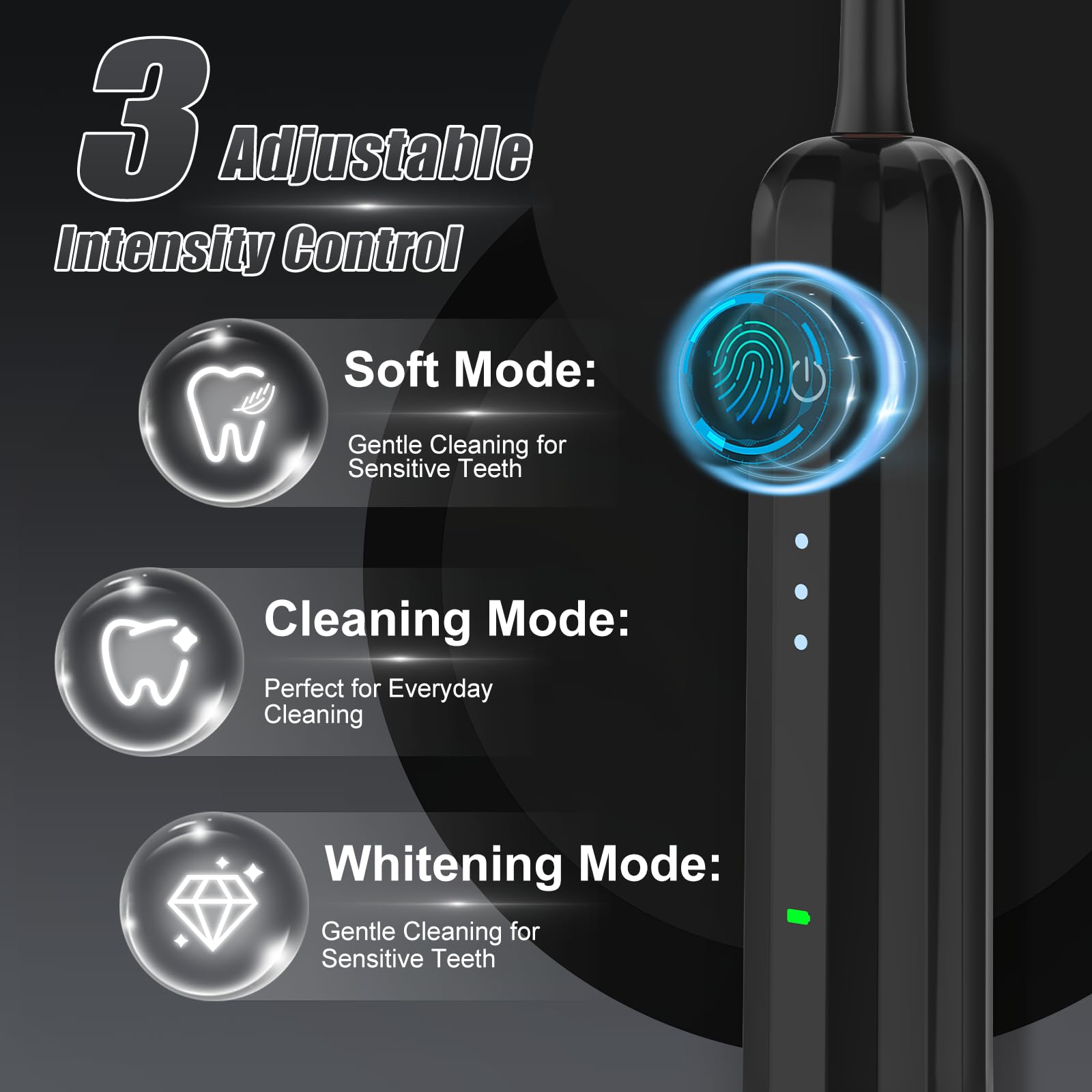 Wstiga 2025 Sonic Electric Toothbrush – angled close-up
