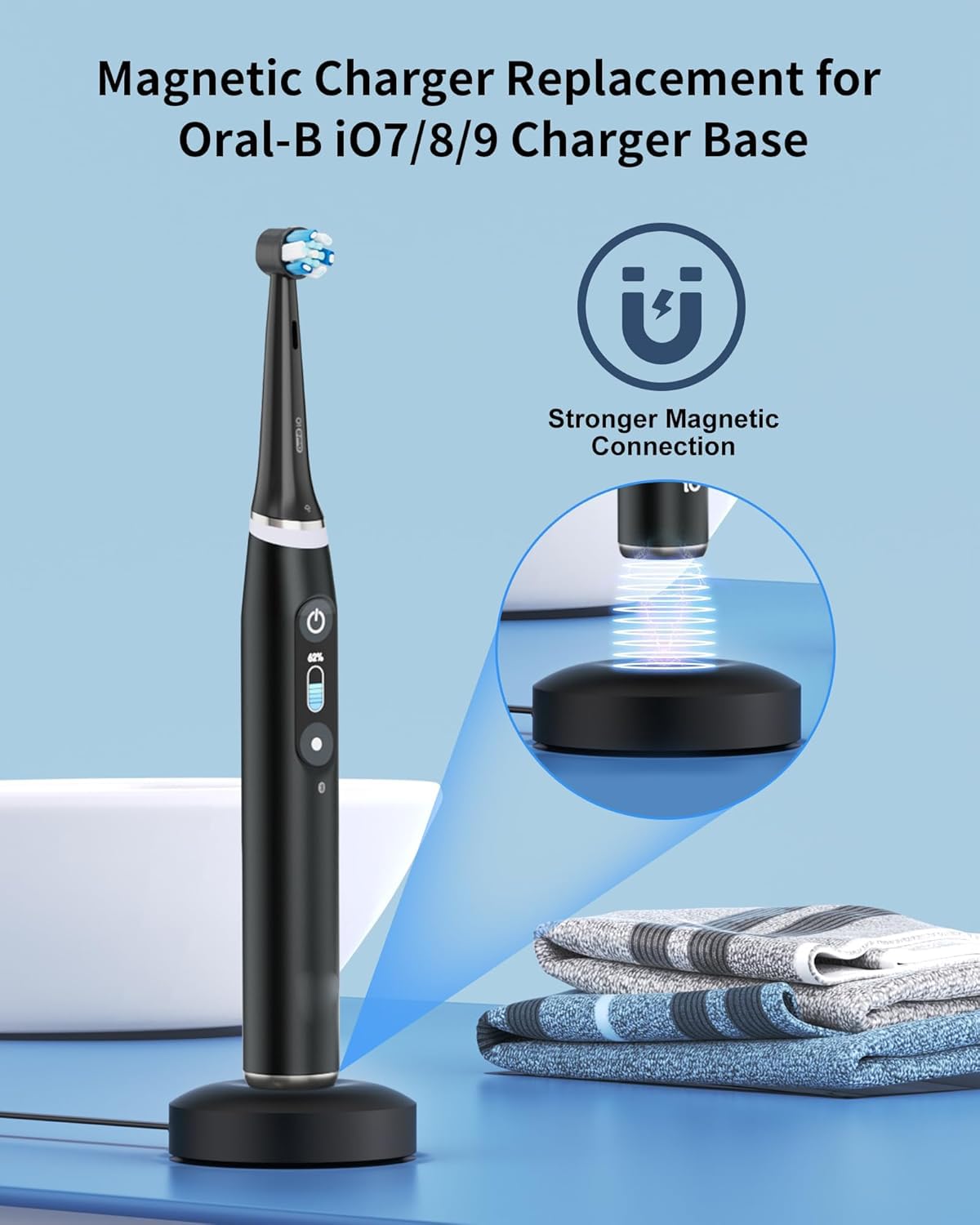 WUKUR iO charger base 3768 - magnetic charging base close-up
