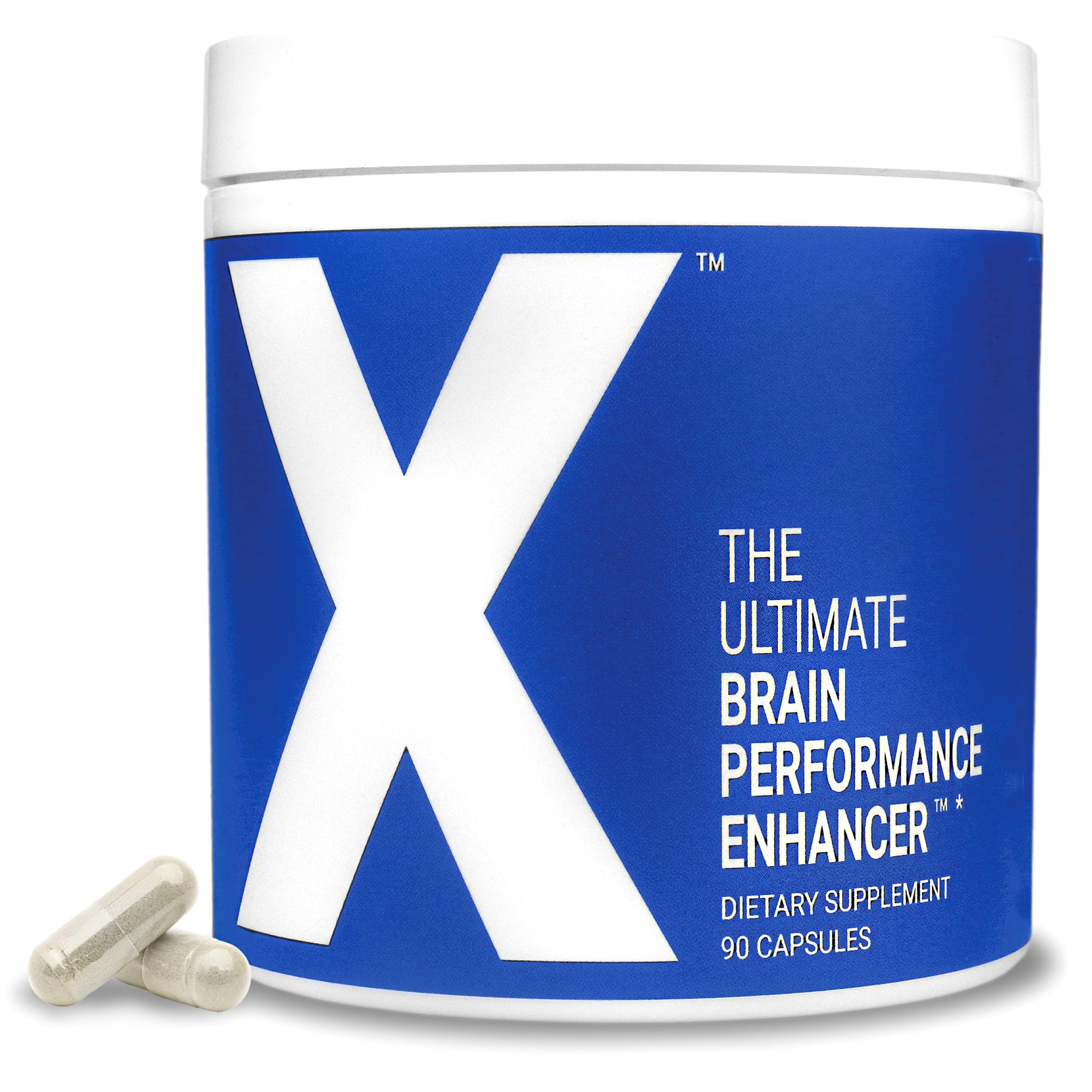 X Brain Performance Enhancer bottle and label