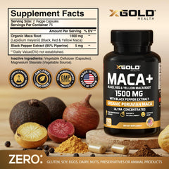 Energy and mood supporting maca root capsules