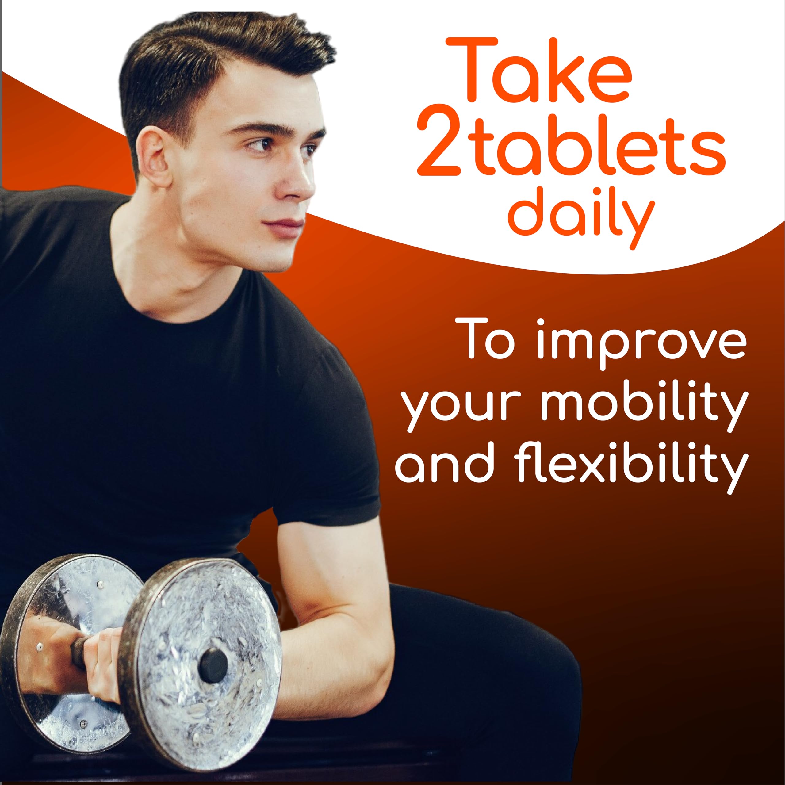 Serving size two tablets with meals illustration