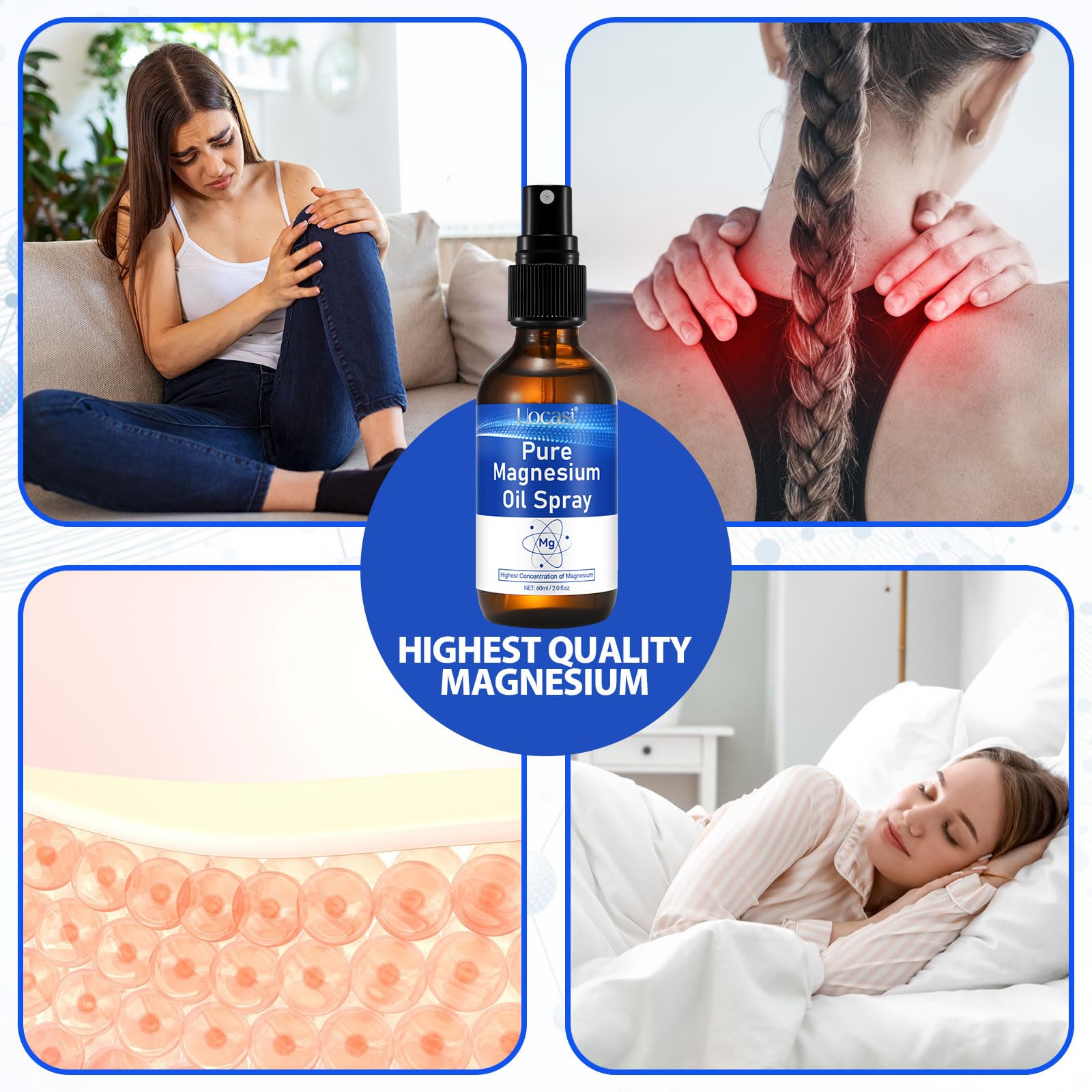 Skin nourished by magnesium oil