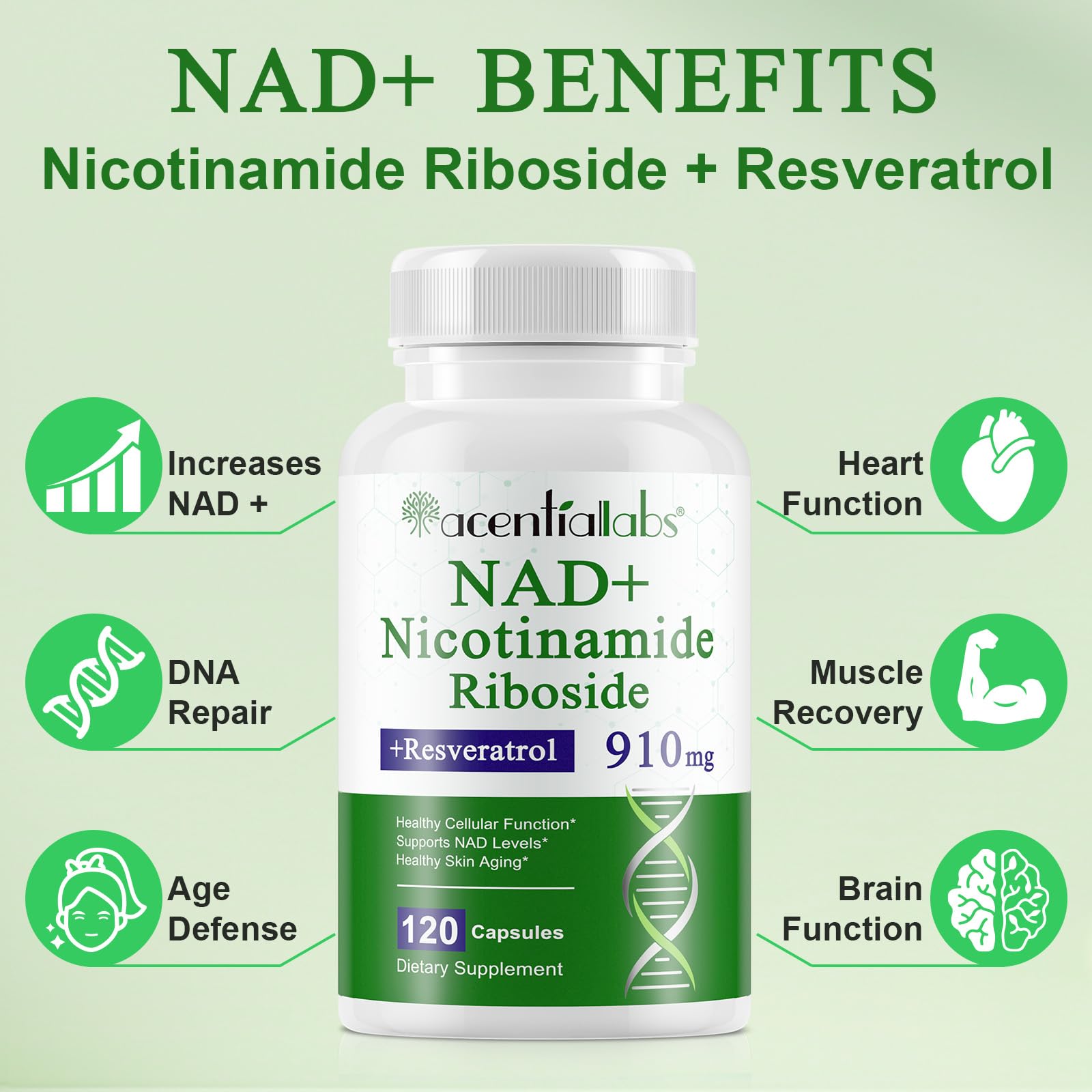 Close-up of Xaarty NAD label showing nicotinamide riboside and resveratrol