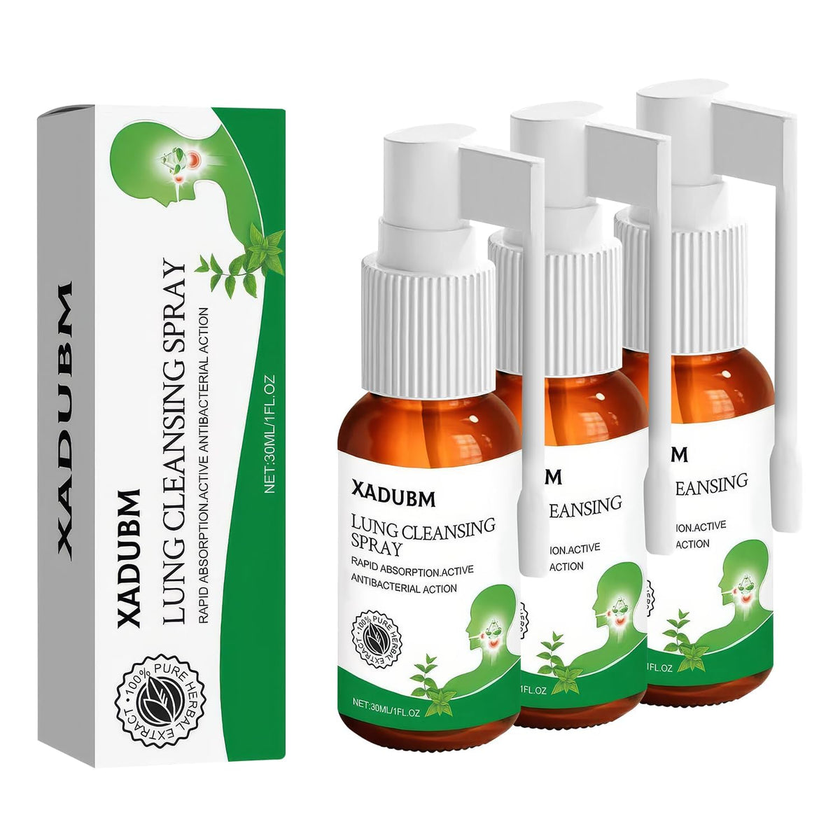 Xadubm Lung Cleansing Spray bottle front view