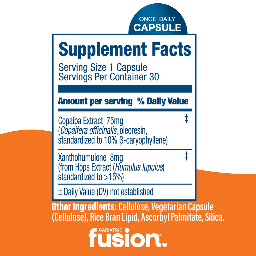 Illustration of xanthohumalone hops extract and copaiba extract