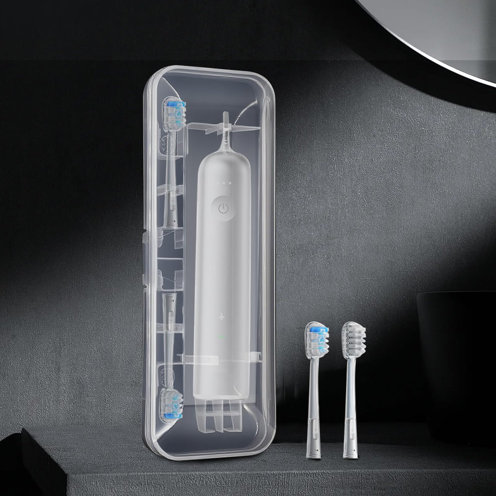 Clear Laifen toothbrush organizer case open design