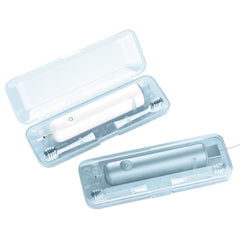 XBERSTAR toothbrush travel case blue transparent exterior