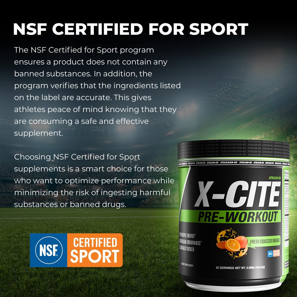 Athlete training with X-CITE pre-workout ready to drink