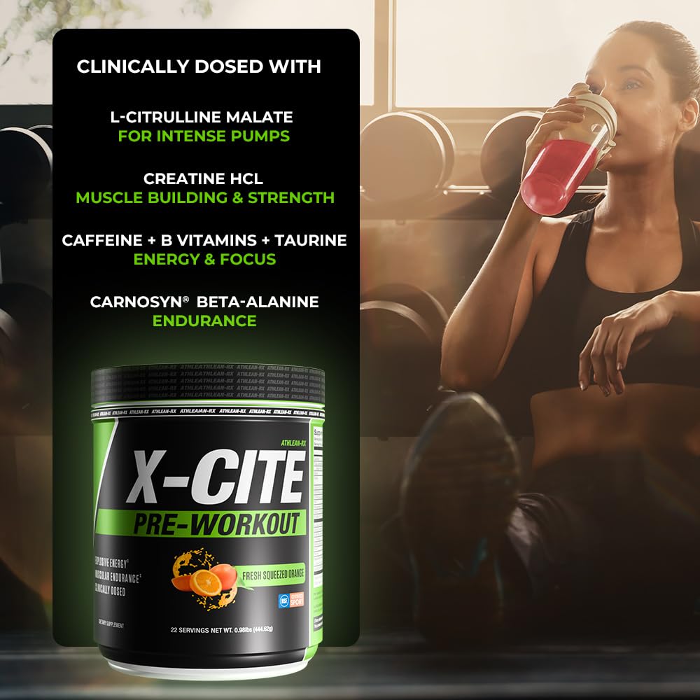 Athlete using X-CITE for energy and focus during training