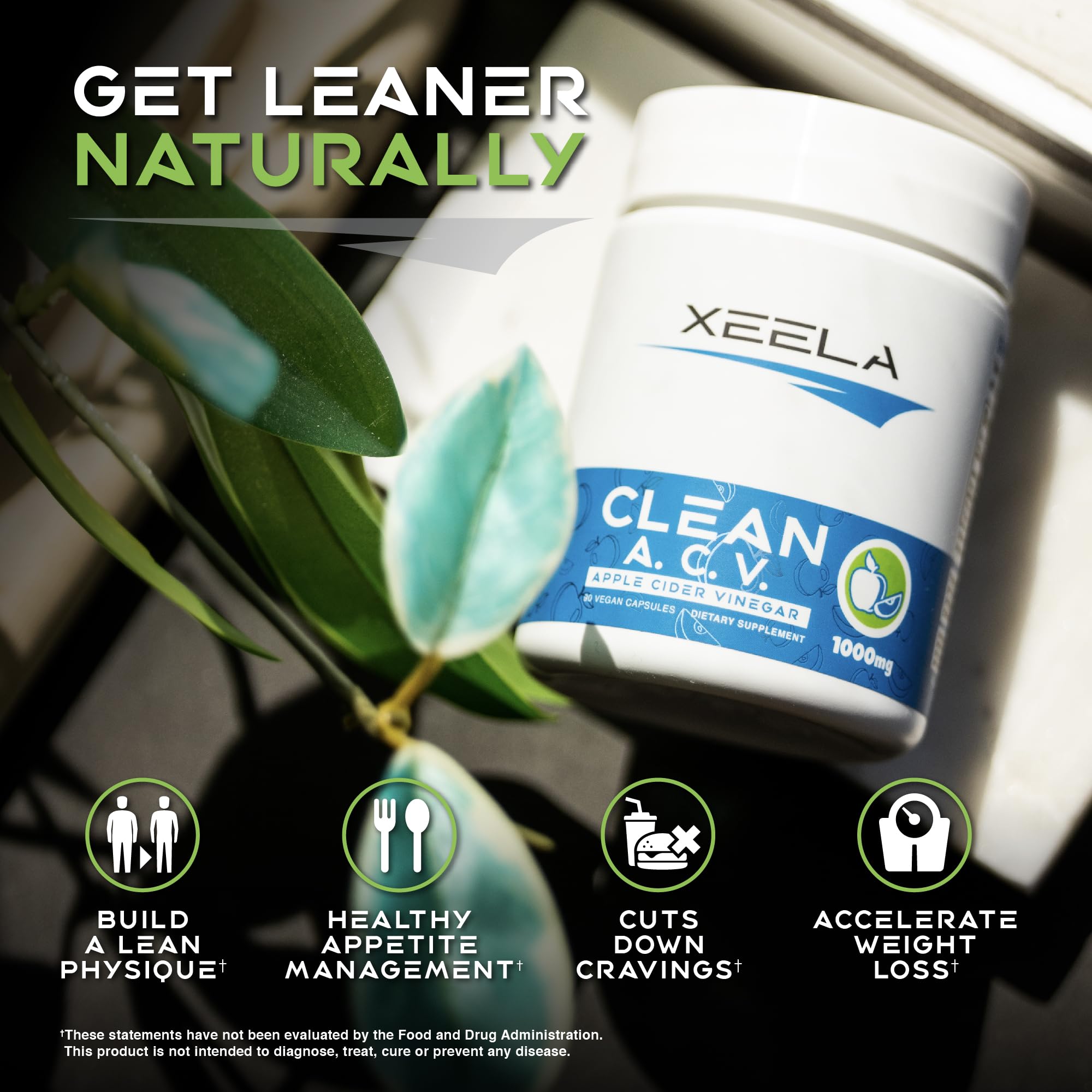 Healthy lifestyle concept with XEELA bottle and apples