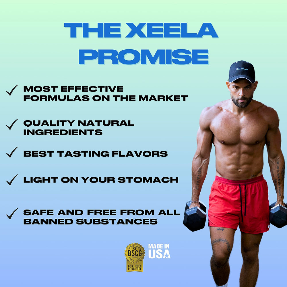 Nutritional facts panel for XEELA plant-based protein powder
